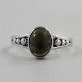 Natural Garnet Silver Ring