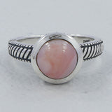 Pink Opal Silver Rings