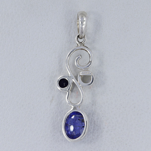 925 Silver Natural Tanzanite Pendants