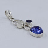 Natural Tanzanite Silver Pendant