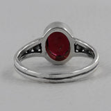 Natural Garnet Silver Ring