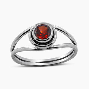 Natural Peridot Silver Rings