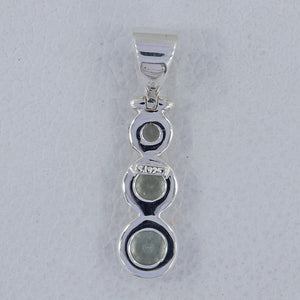 925 Silver Green Amethyst Pendants