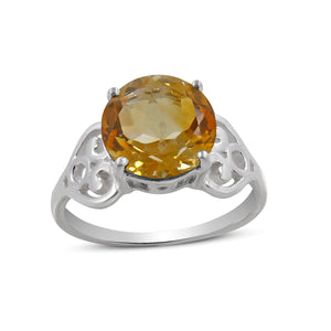 925 Sterling Silver Citrine Rings