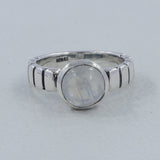 Rainbow Moonstone Sterling Silver Ring