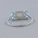 Rainbow Moonstone Silver Ring