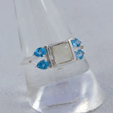 Rainbow Moonstone Silver Ring