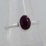 Natural Ruby Silver Ring