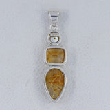 925 Silver Rutilated Quartz Pendant