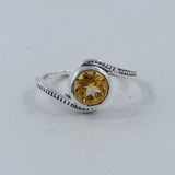 925 Sterling Silver Citrine Ring