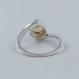 Citrine Gemstone Bypass Sterling Silver Ring