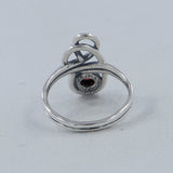 Natural Garnet Gemstone Silver Rings