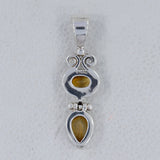 Natural Citrine Silver Pendant