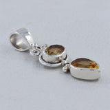 Natural Citrine Silver Pendant