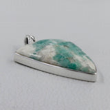 Ocean Jasper Gemstone Silver Pendant