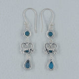 Blue Topaz Silver Earrings