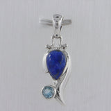 925 Silver Blue Topaz Pendant