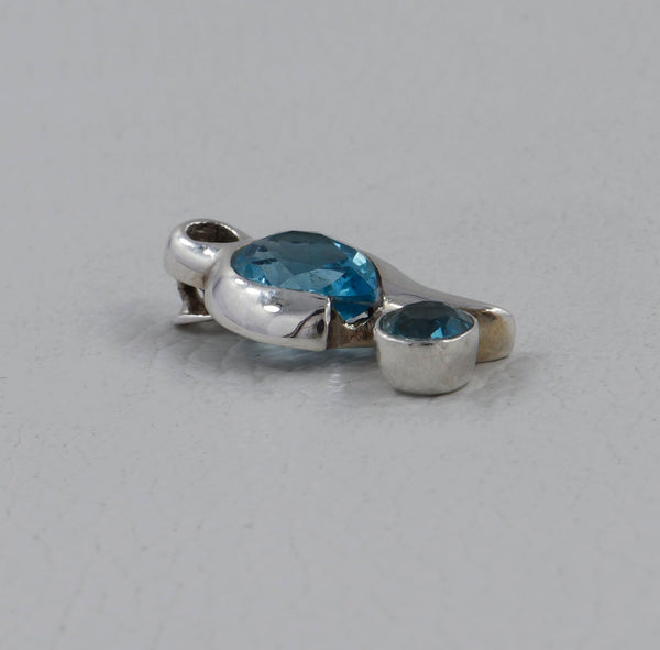 925 Silver Blue Topaz Pendants
