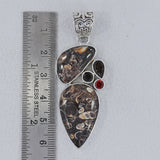 925 Silver Turritella Agate Pendant