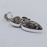 925 Silver Turritella Agate Pendant