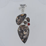 925 Silver Turritella Agate Pendant