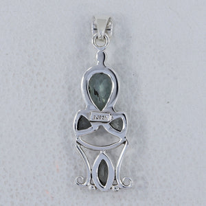 925 Silver Green Amethyst Pendants