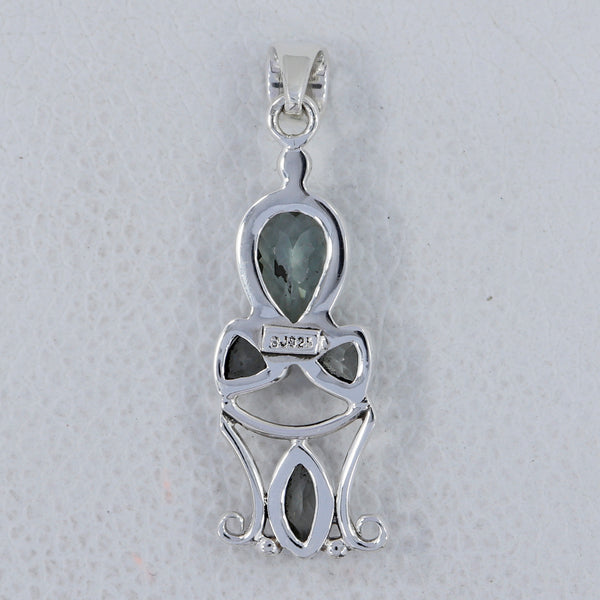 925 Silver Green Amethyst Pendants