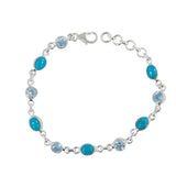 Mexican Turquoise Silver Bracelet