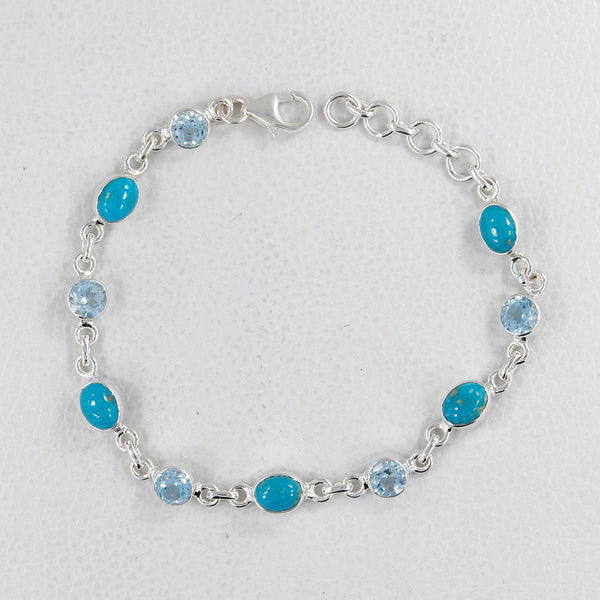 Mexican Turquoise Silver Bracelet