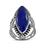 Natural Lapis Lazuli Silver Ring