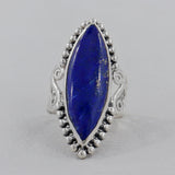 Natural Lapis Lazuli Silver Ring