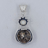 925 Silver Turritella Agate Pendant