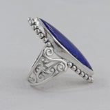 Natural Lapis Lazuli Silver Ring