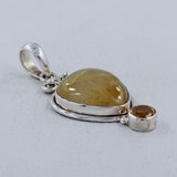 925 Starling Silver Rutilated Quartz Pendant