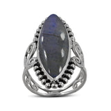 Natural Lapis Lazuli Silver Ring