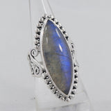 Natural Lapis Lazuli Silver Ring