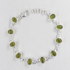 925 Sterling Silver Peridot Bracelets