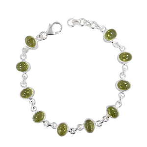 925 Sterling Silver Peridot Bracelets