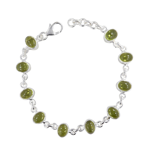 925 Sterling Silver Peridot Bracelets