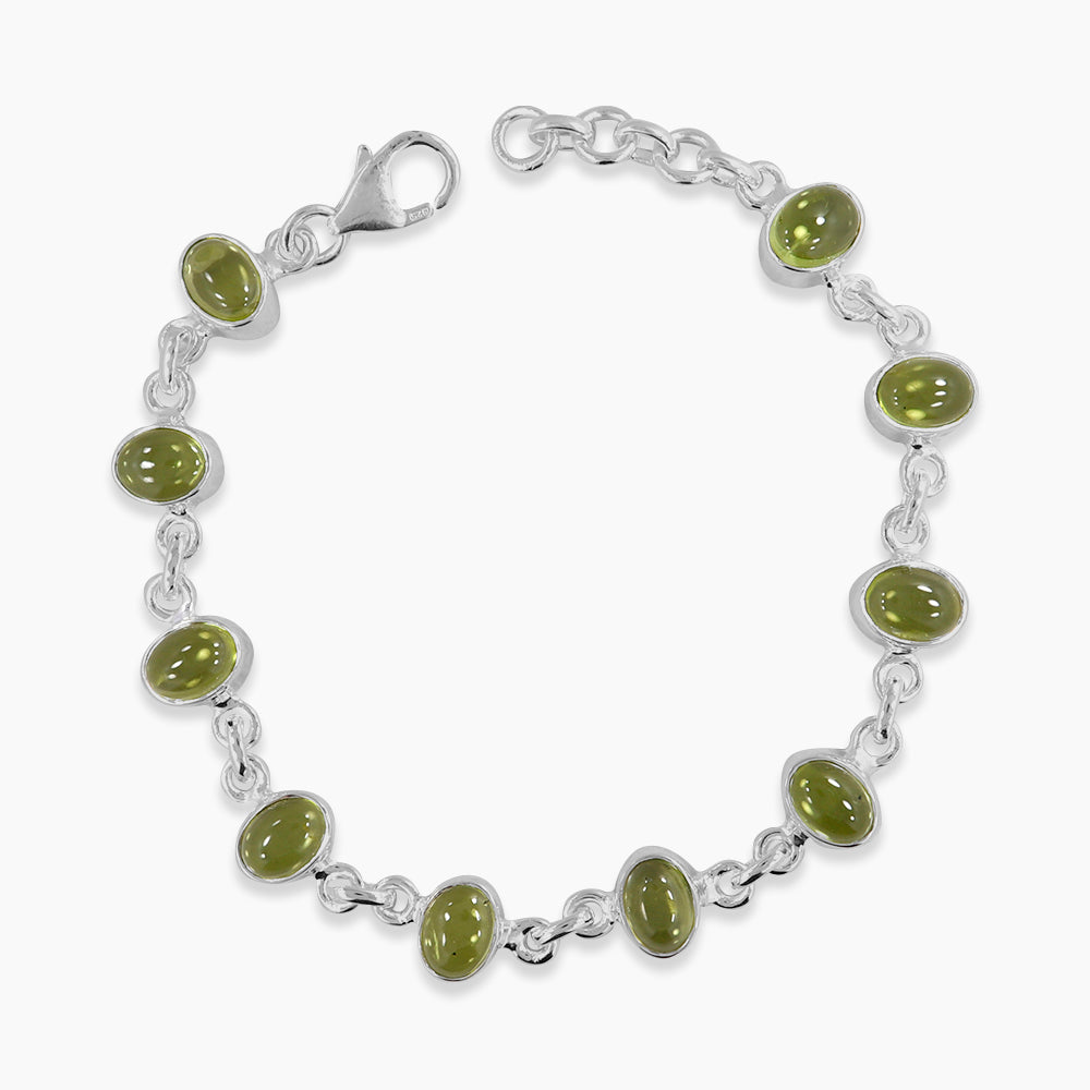 925 Sterling Silver Peridot Bracelets