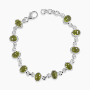 925 Sterling Silver Peridot Bracelets