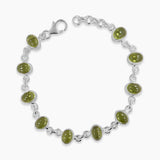 925 Sterling Silver Peridot Bracelets