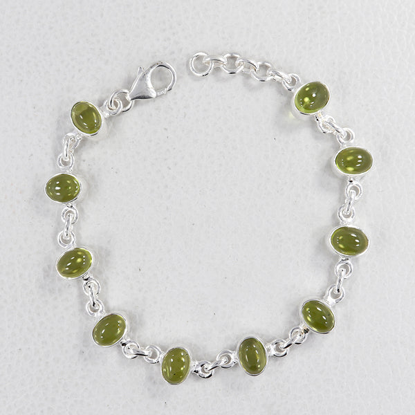 925 Sterling Silver Peridot Bracelets