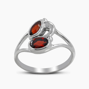Garnet Silver Rings