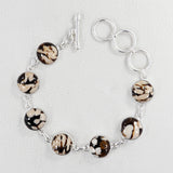 Peanut Wood Jasper Handmade Silver Bracelet Jewelry