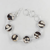 Peanut Wood Jasper Handmade Silver Bracelet Jewelry