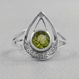 925 Starling Silver Peridot Ring