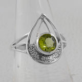 925 Starling Silver Peridot Ring