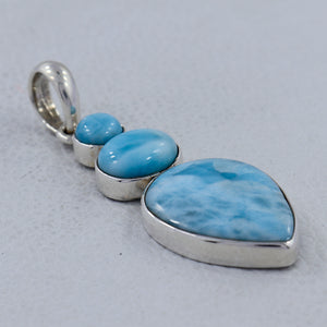 925 Sterling Silver Larimar Pendants