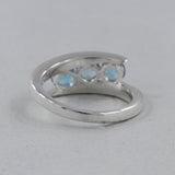 Natural Blue Topaz Silver Ring